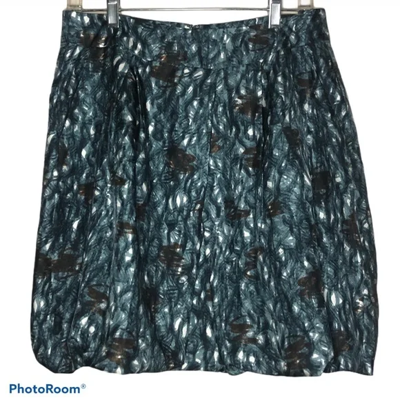 Banana Republic 100% Silk Blue Bubble Skirt - Picture 3 of 7